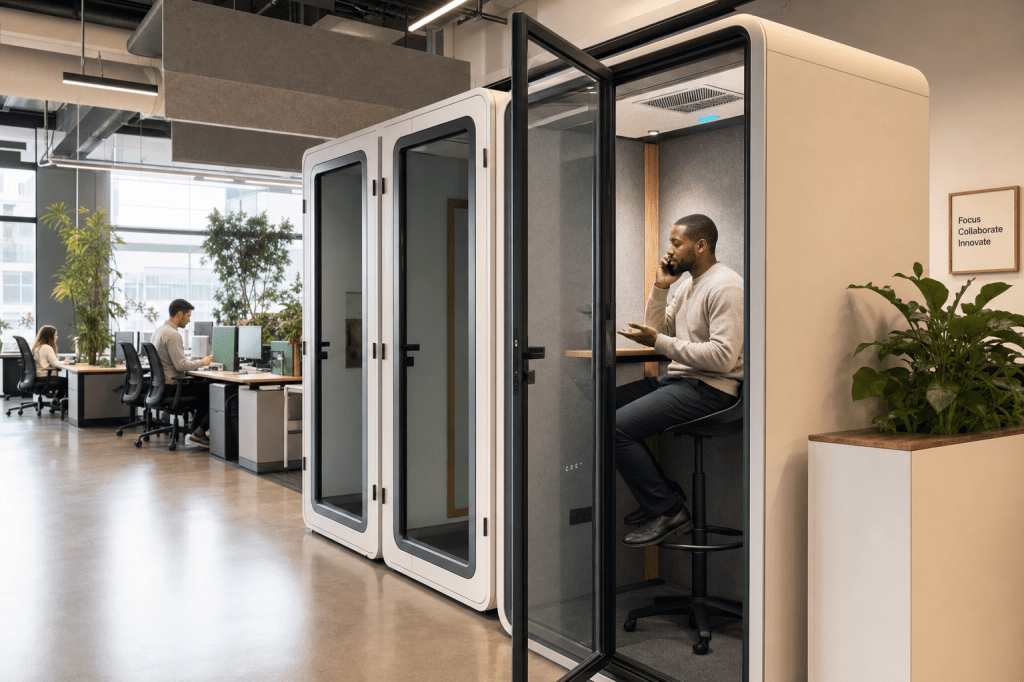 Hoe kies je de juiste grootte en ventilatie voor geluidsdichte cabines op kantoor?