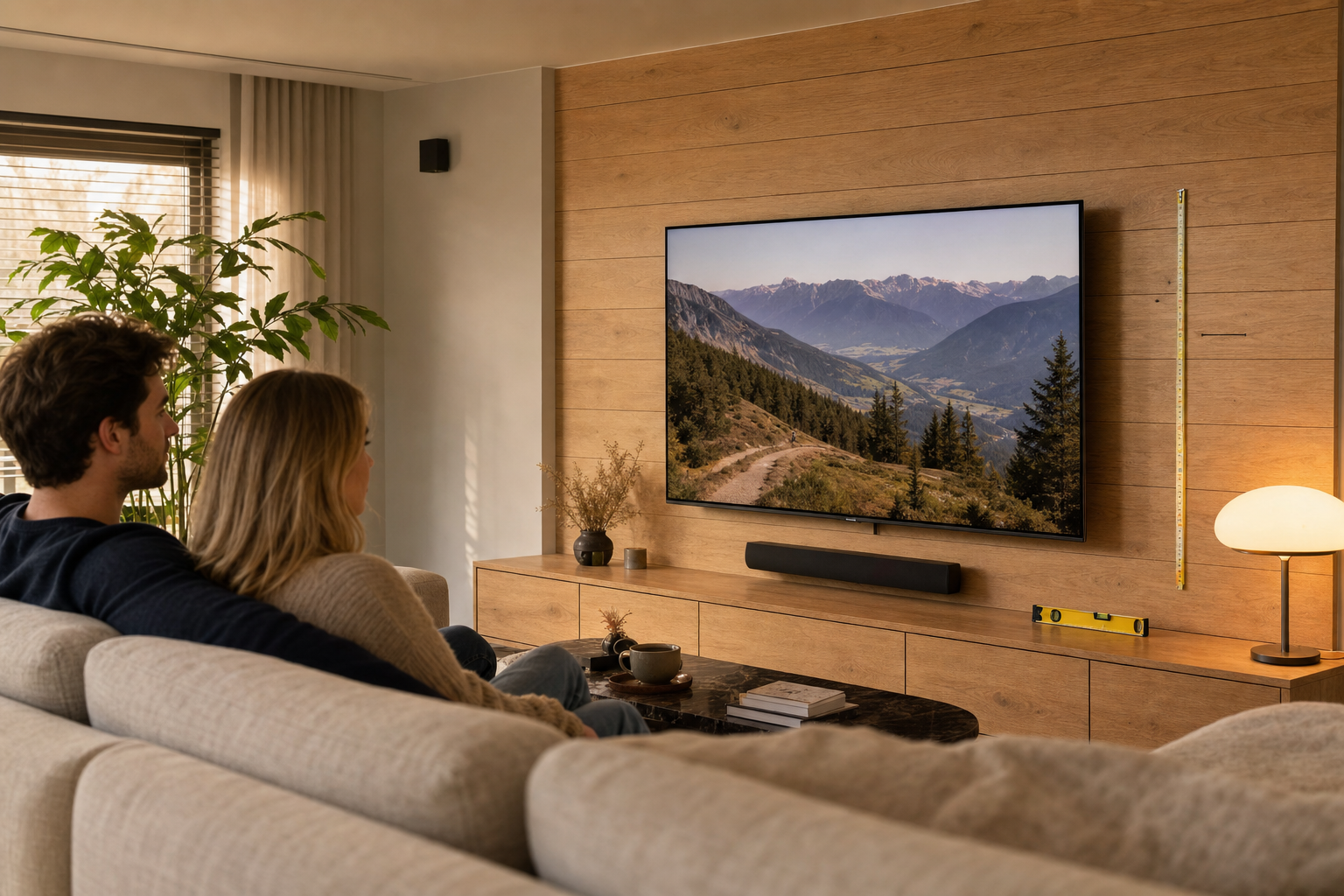 TV wandhalterung 65 zoll optimal mounting height
