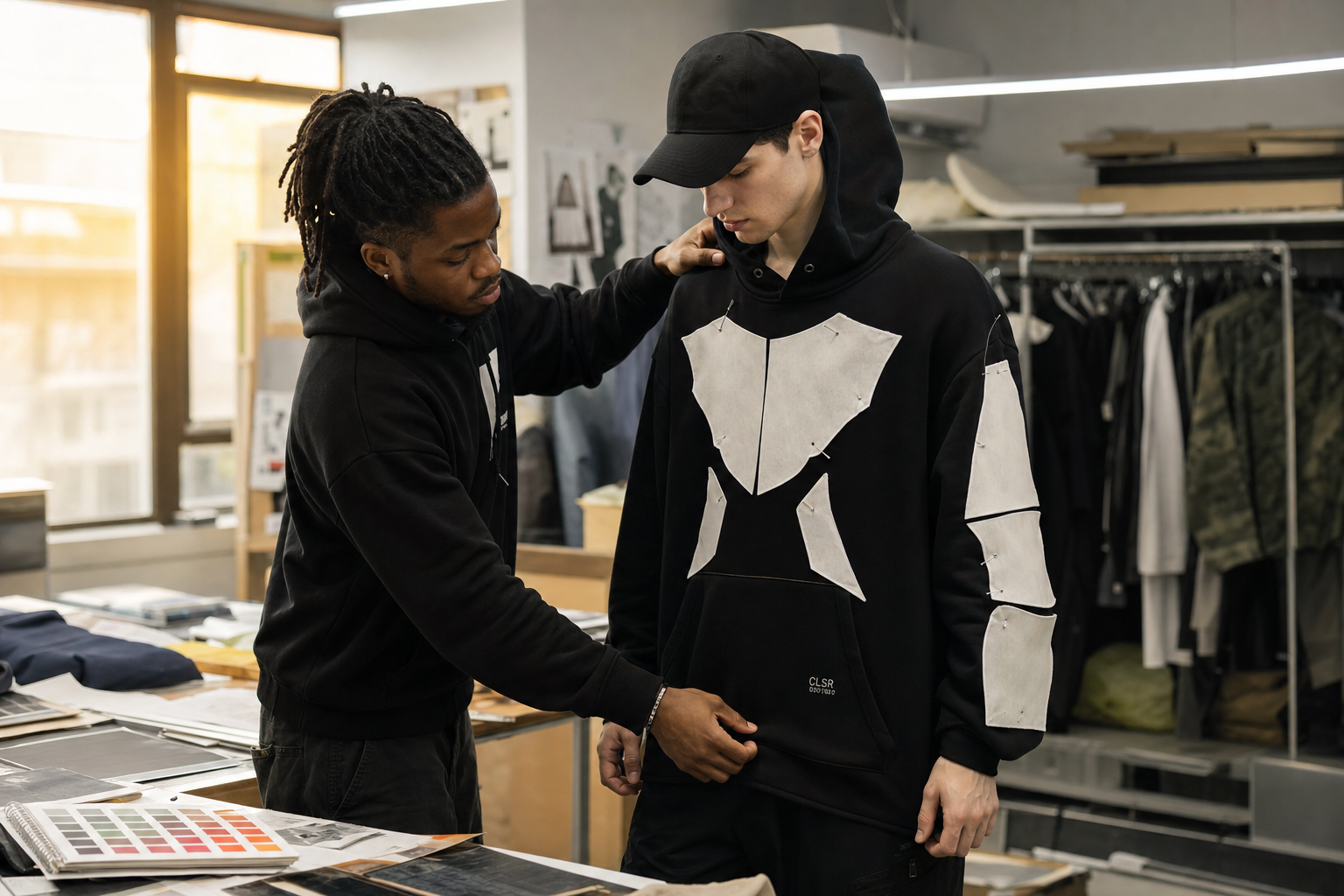 Hoodie ontwerp met opvallende print