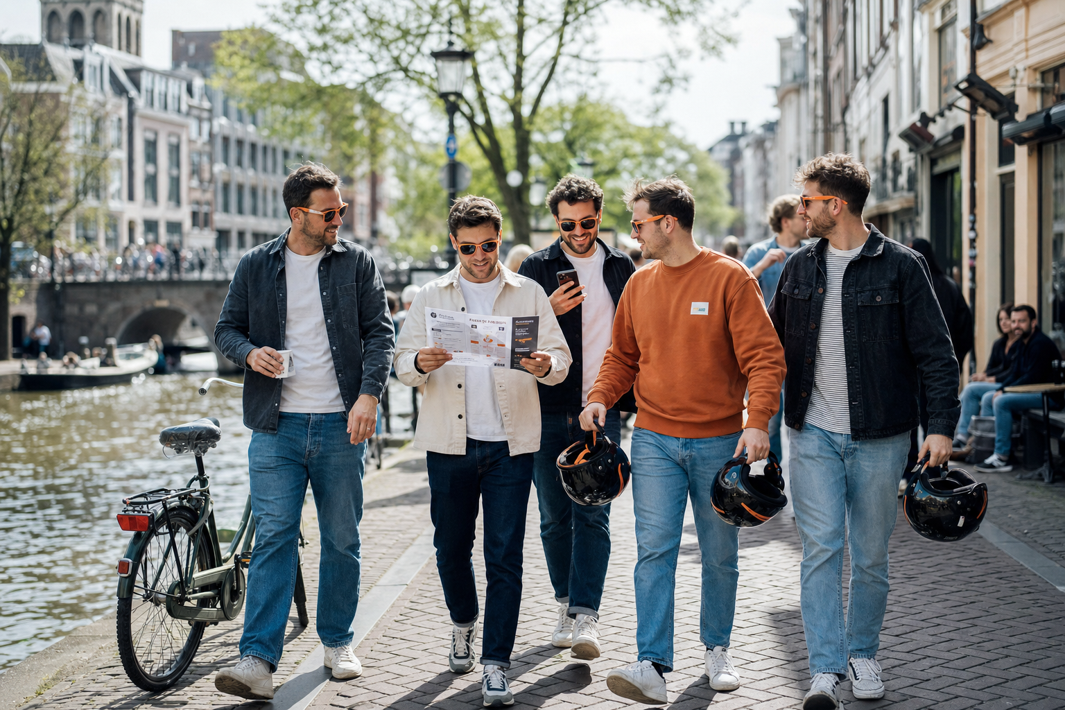 Groep vrienden viert vrijgezellenfeest in Utrecht